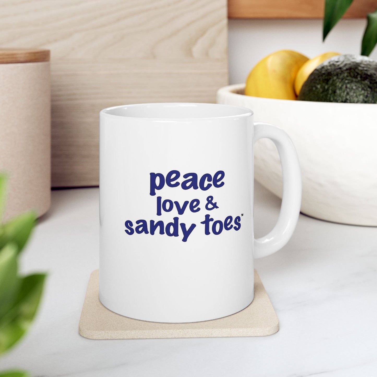 Ceramic mug - peace love & sandy toes