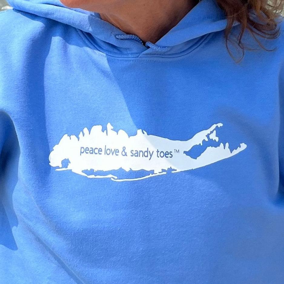 Long Island edition ~ peace love & sandy toes hoodie sweatshirt
