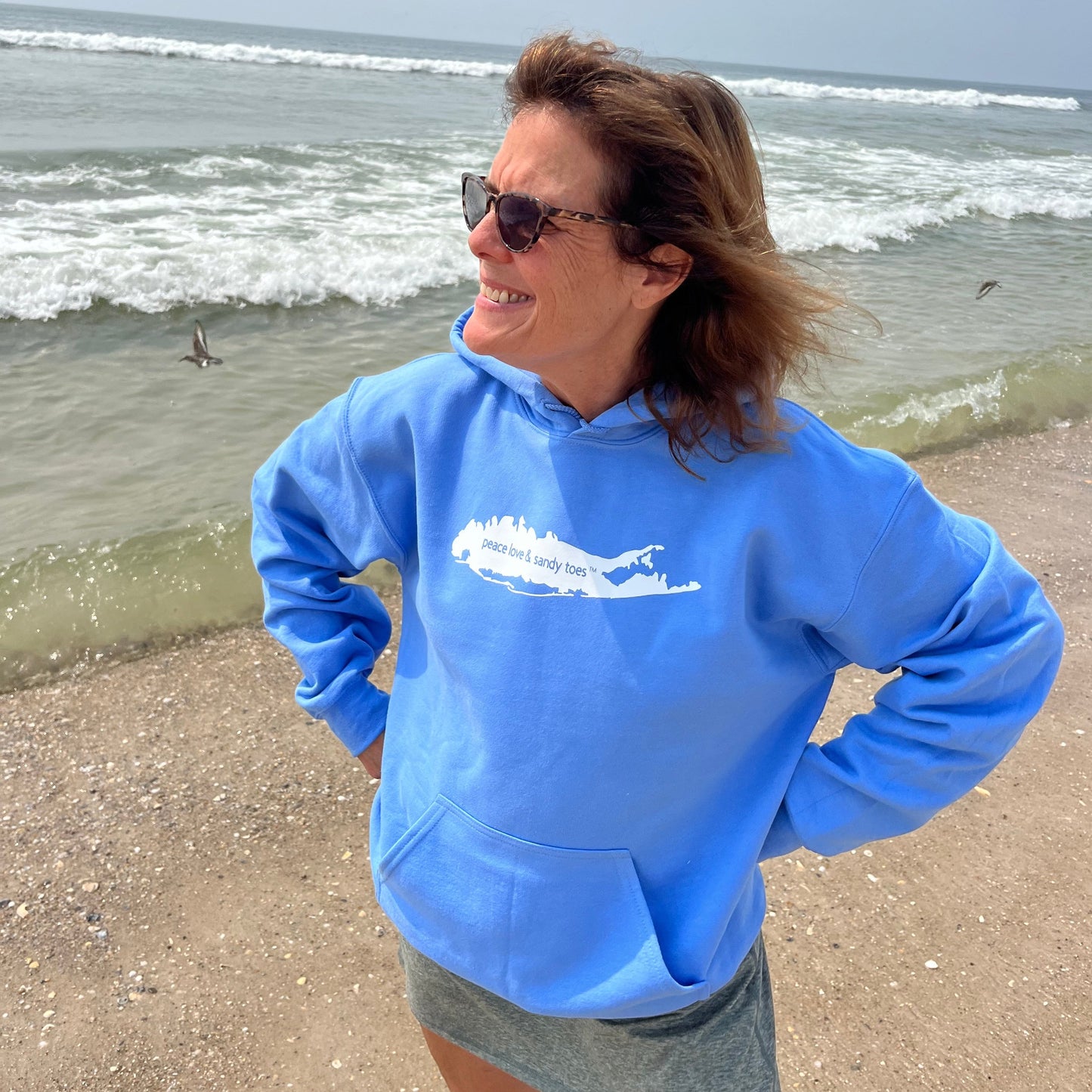 Long Island edition ~ peace love & sandy toes hoodie sweatshirt