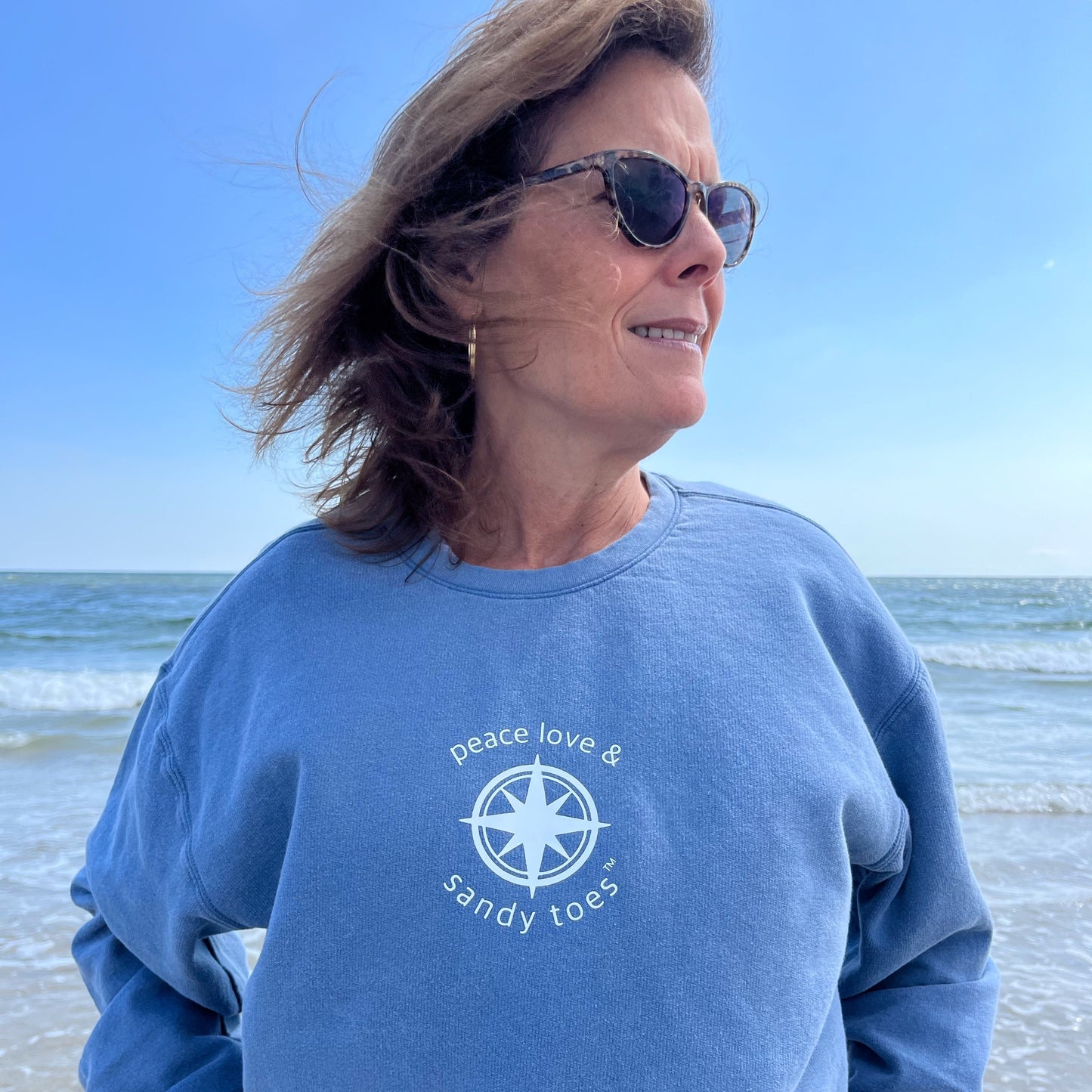 Compass unisex crew neck sweatshirt