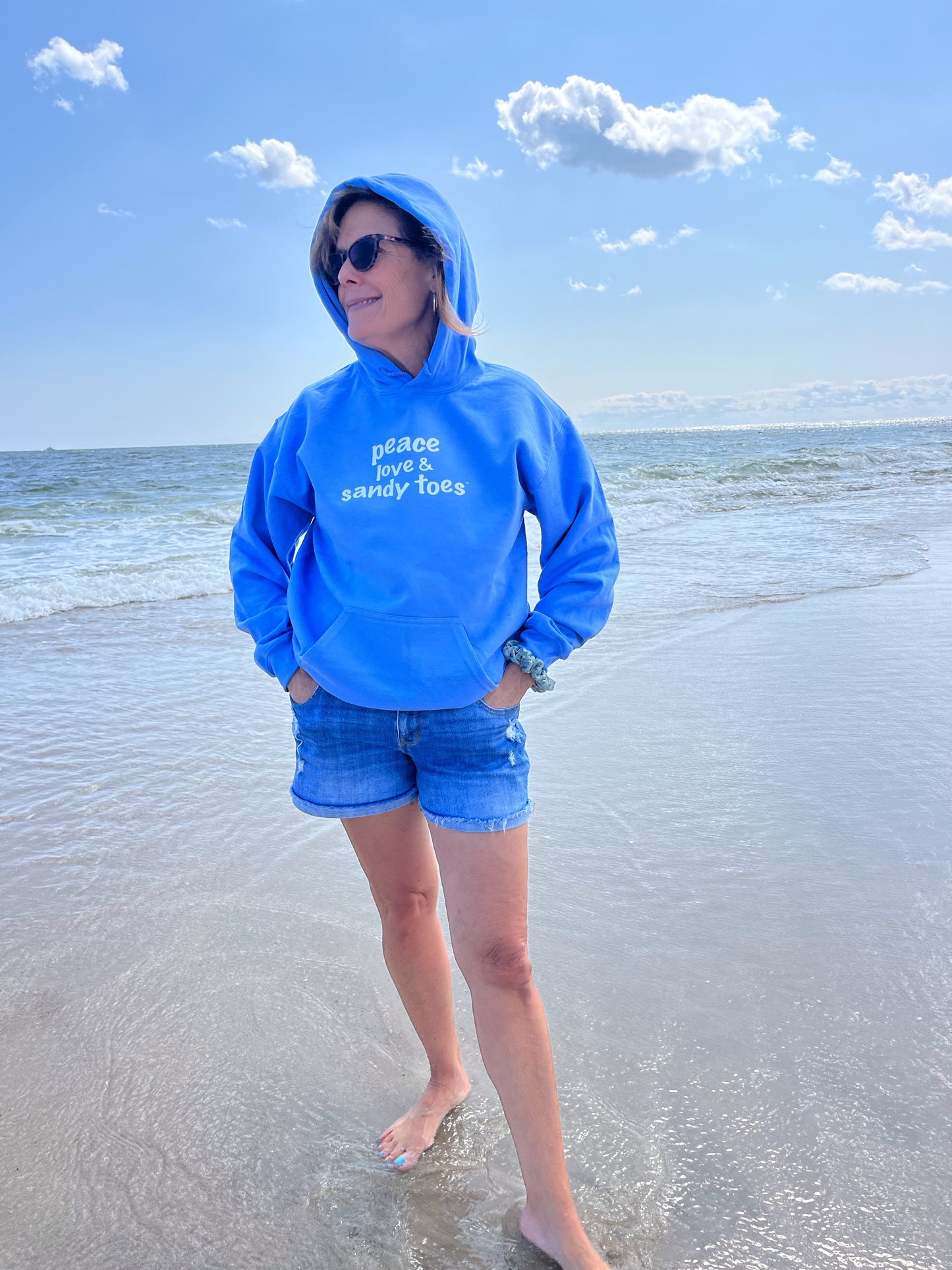Waves peace love & sandy toes ~ unisex hoodie sweatshirt