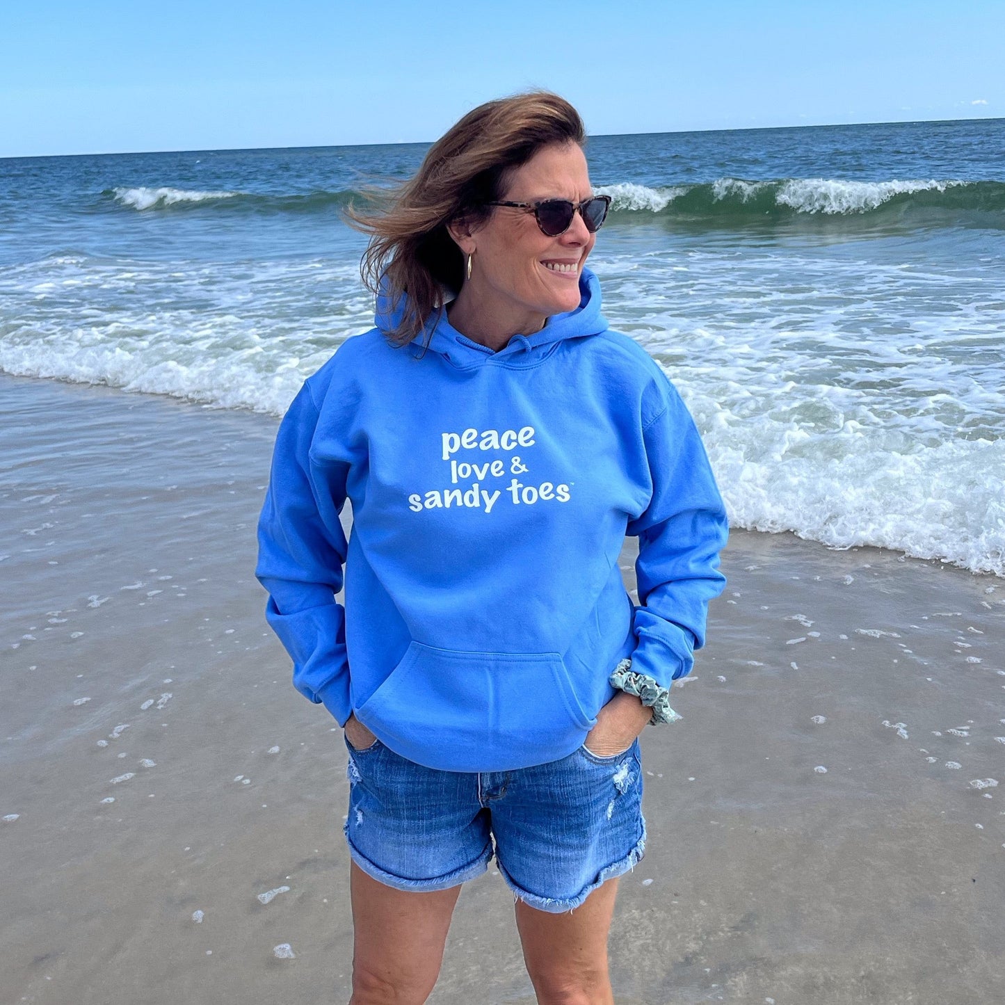 Waves peace love & sandy toes ~ unisex hoodie sweatshirt