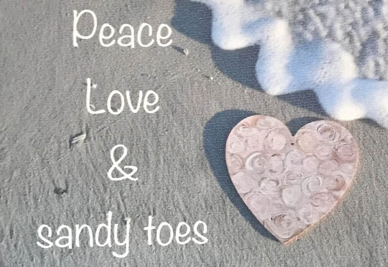 “Peace Love & sandy toes” photo