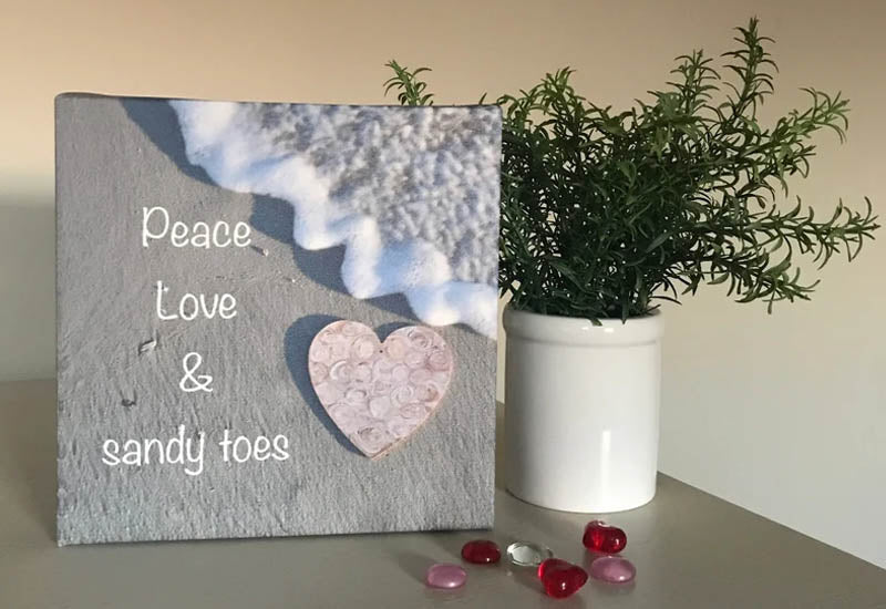“Peace Love & sandy toes” photo