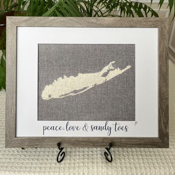 peace love & sandy toes Long Island edition artwork