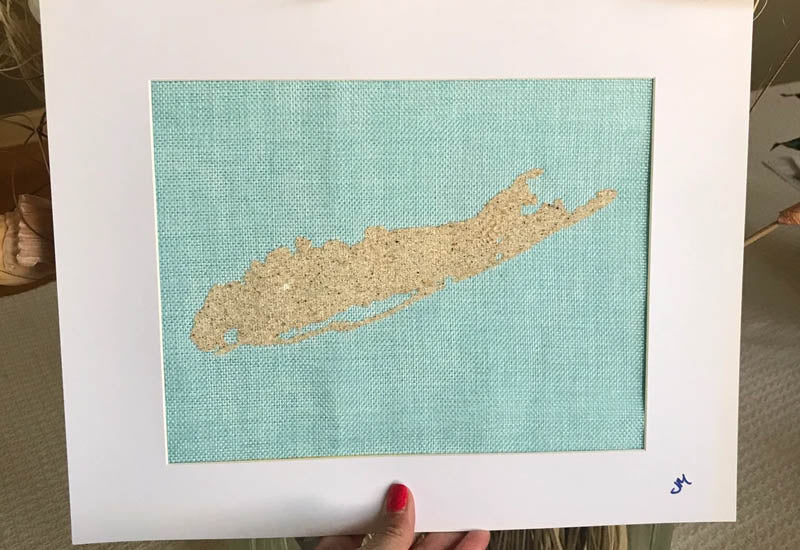 Light blue burlap