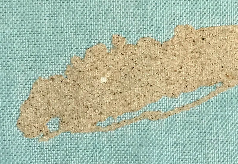 Light blue burlap