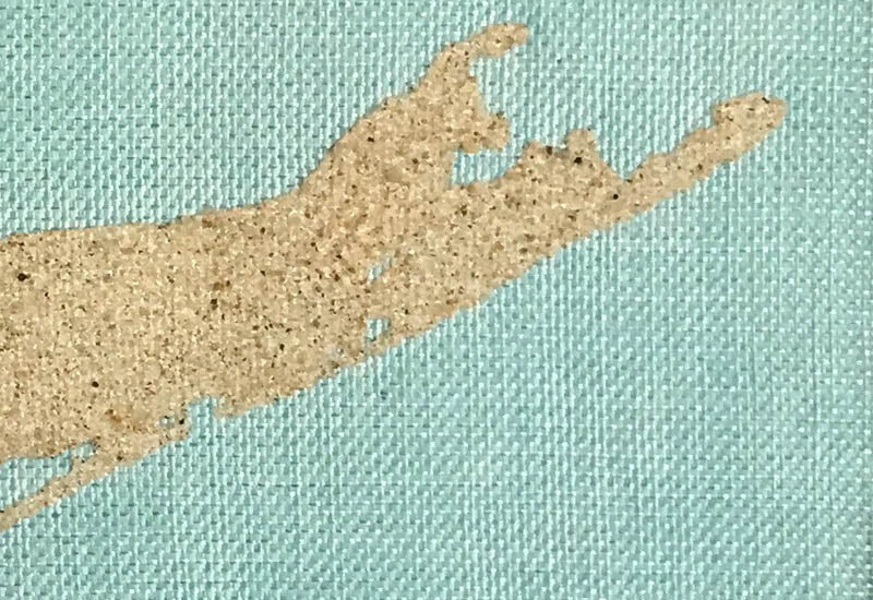 Light blue burlap