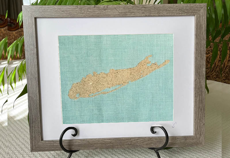 Light blue burlap