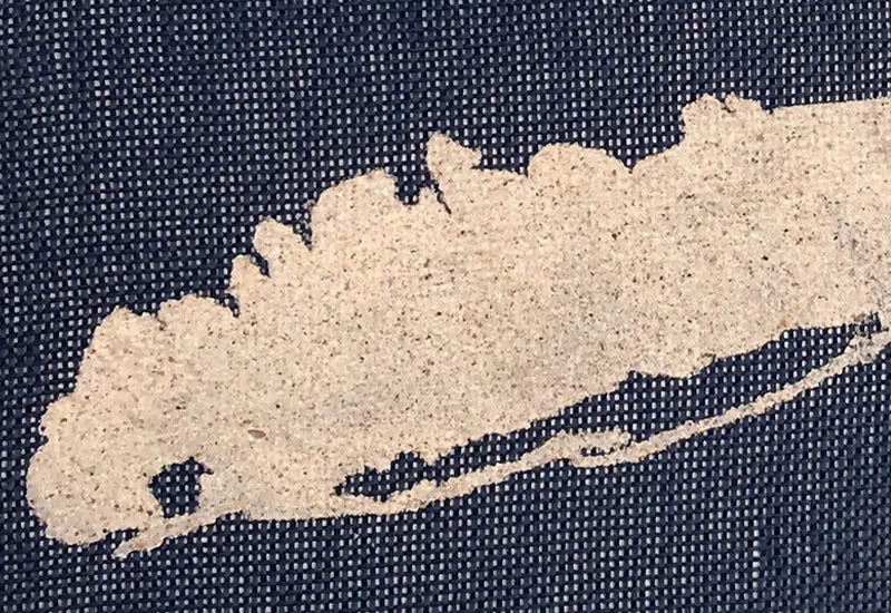 Navy blue burlap