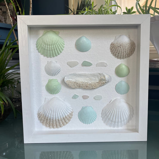 Coastal shells blue/green tones